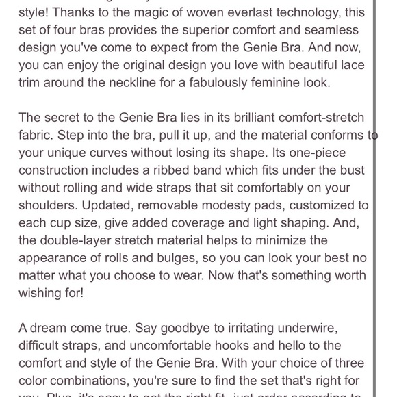 Genie Bra with lace trim.. Size XS/S- 2 pack - Picture 9 of 9